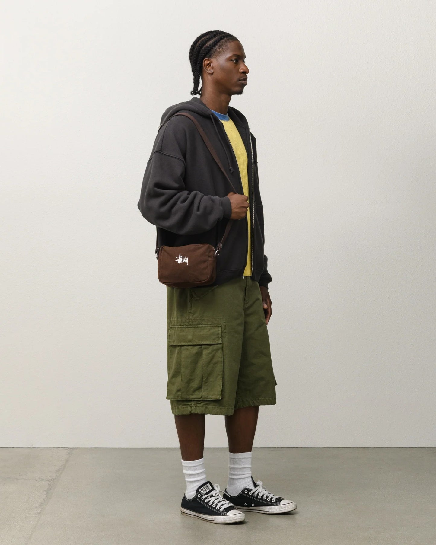 Stüssy Canvas Side Pouch Brown