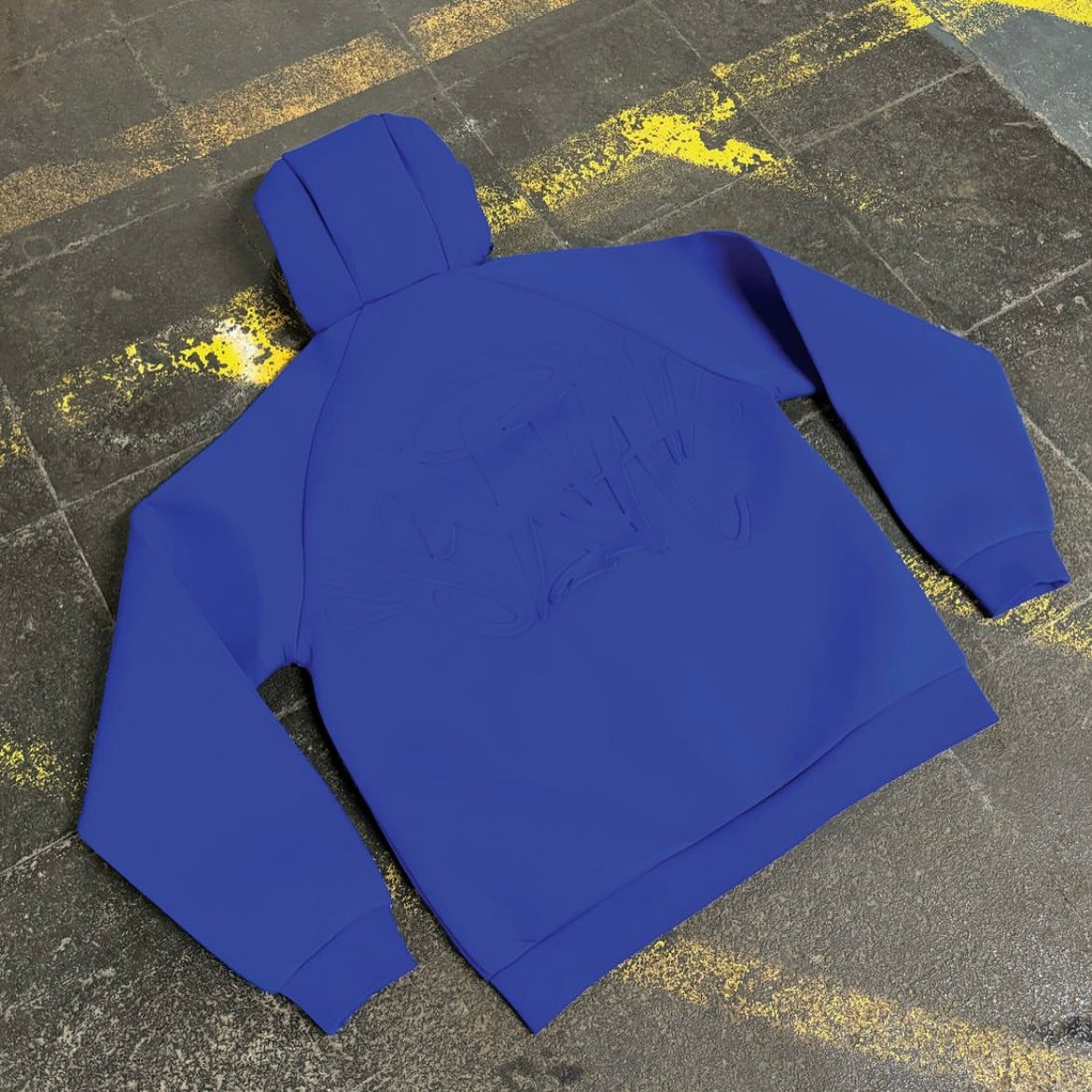 Syna Neoprene Zip Hoodie Blue