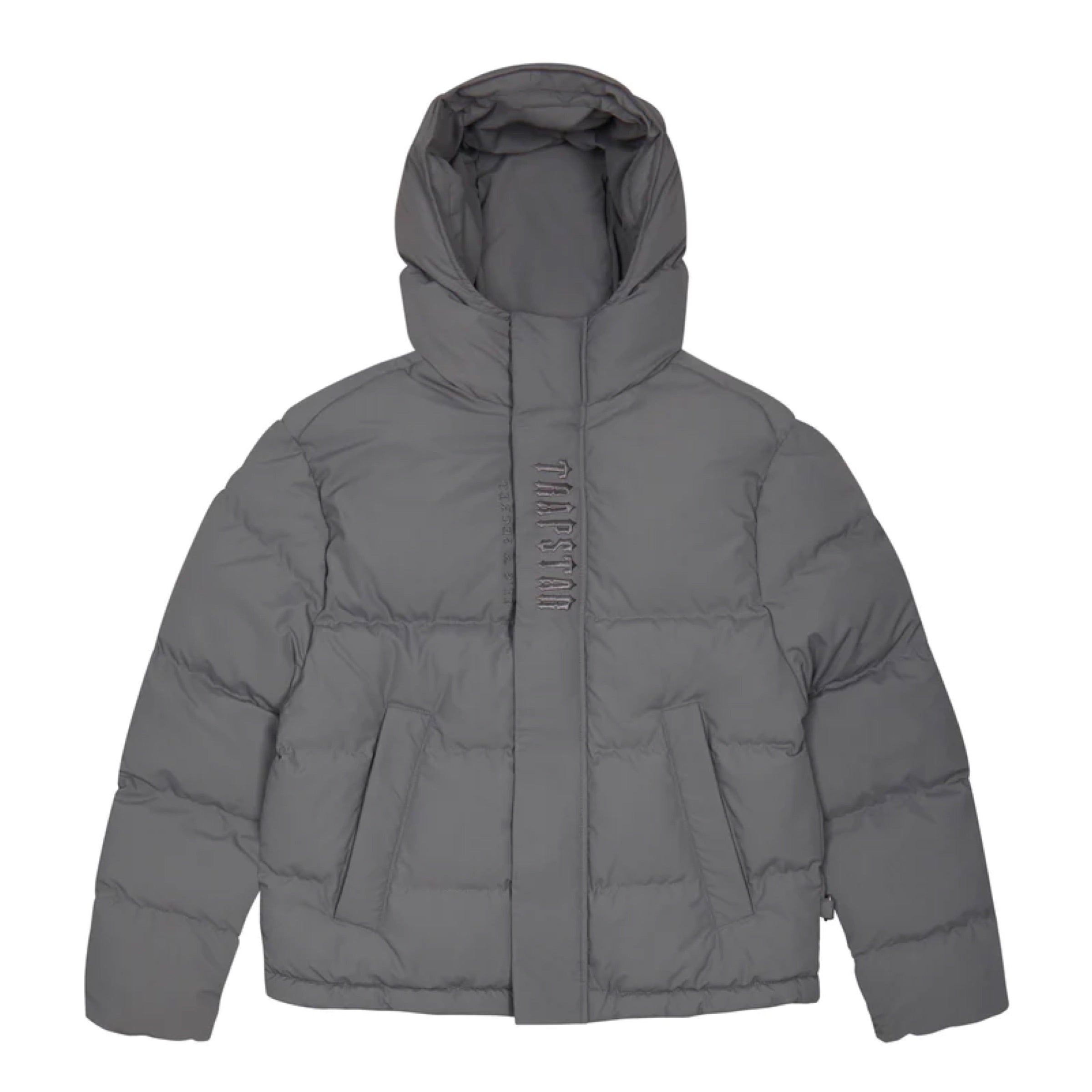 Trapstar Decoded Hooded Puffer 2.0 Grey MEEZY