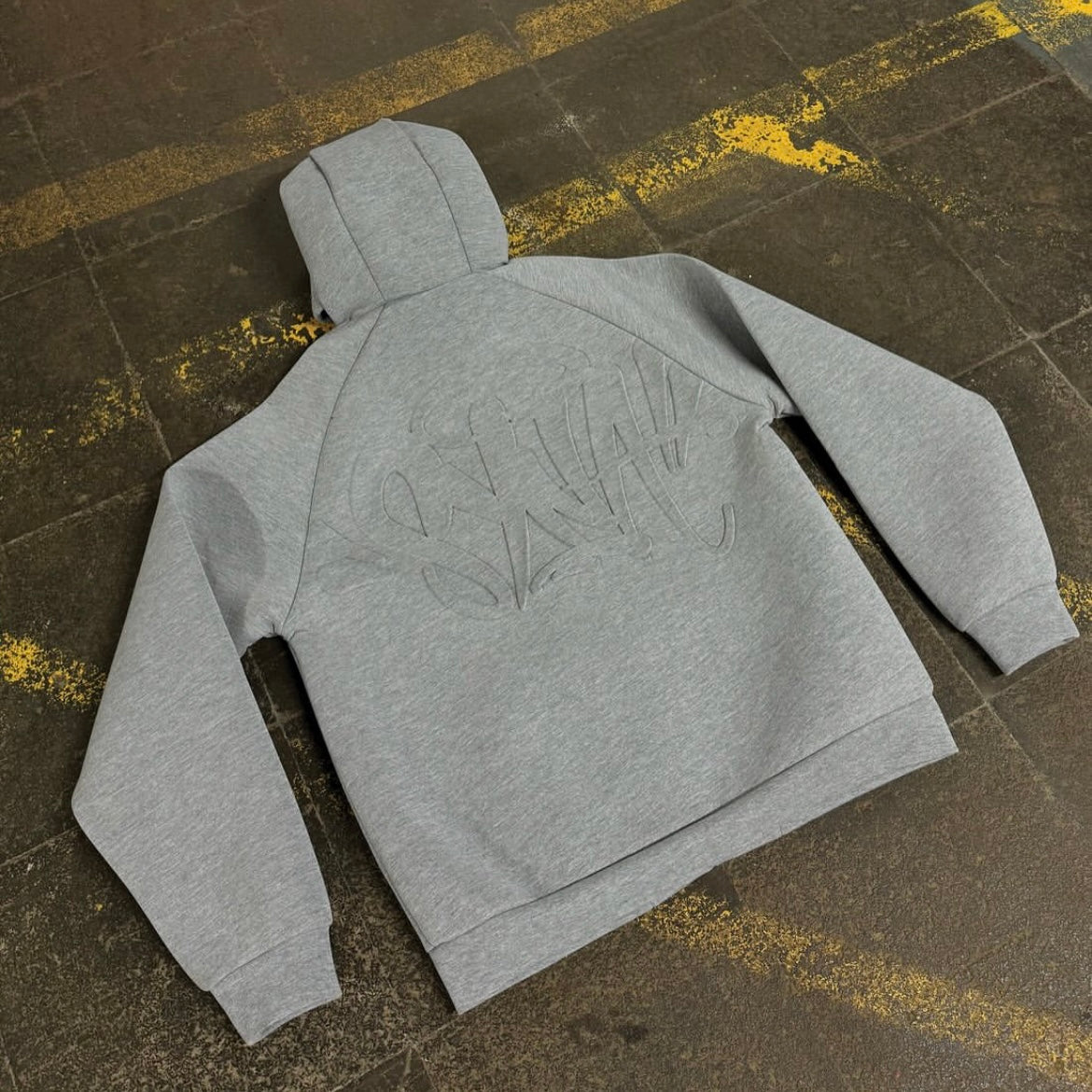 Syna Neoprene Zip Hoodie Grey