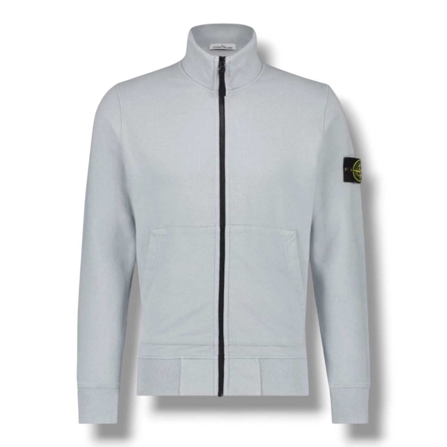 Stone Island Organic Cotton Fleece Jacket Ice Blue