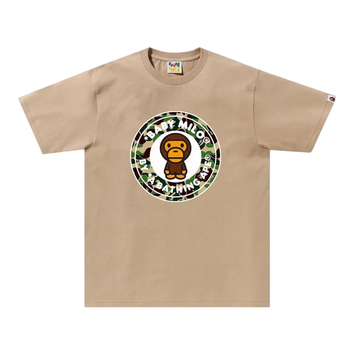 BAPE ABC Camo Milo Busy Works Tee 'Beige/Green'