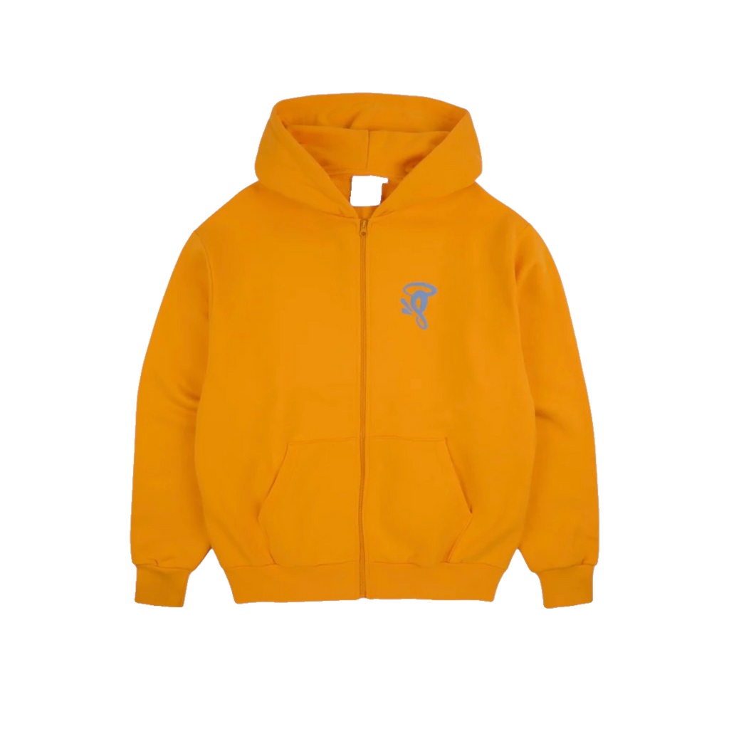 Syna Circle Zip Hoodie Orange