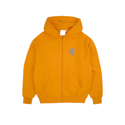 Syna Circle Zip Hoodie Orange