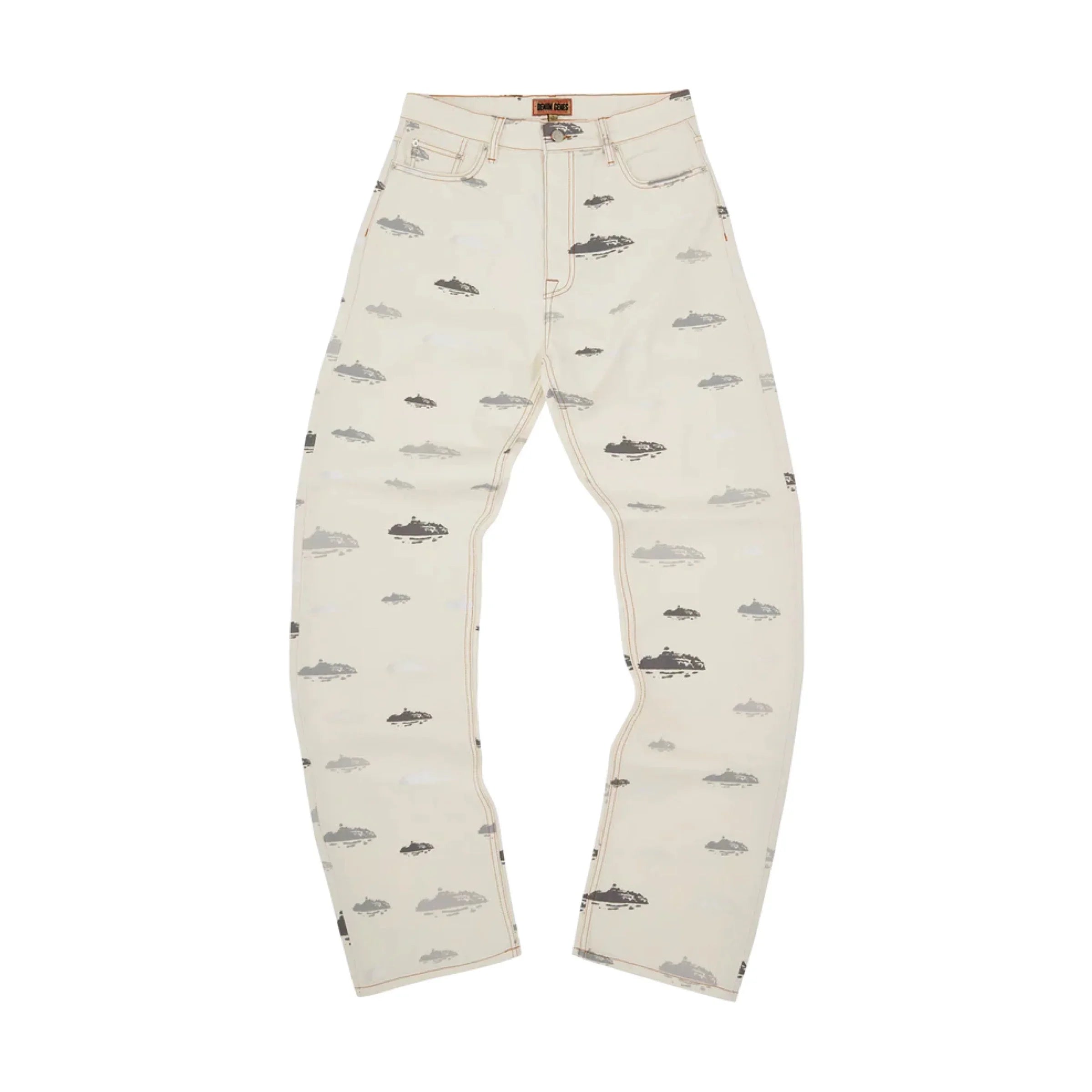 Corteiz Alcatraz Pattern Denim Jeans