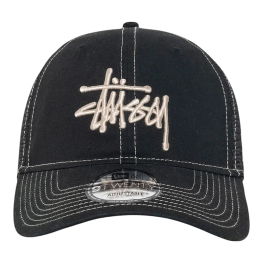 Stussy New Era Washed Basic Trucker 9Twenty Night Black