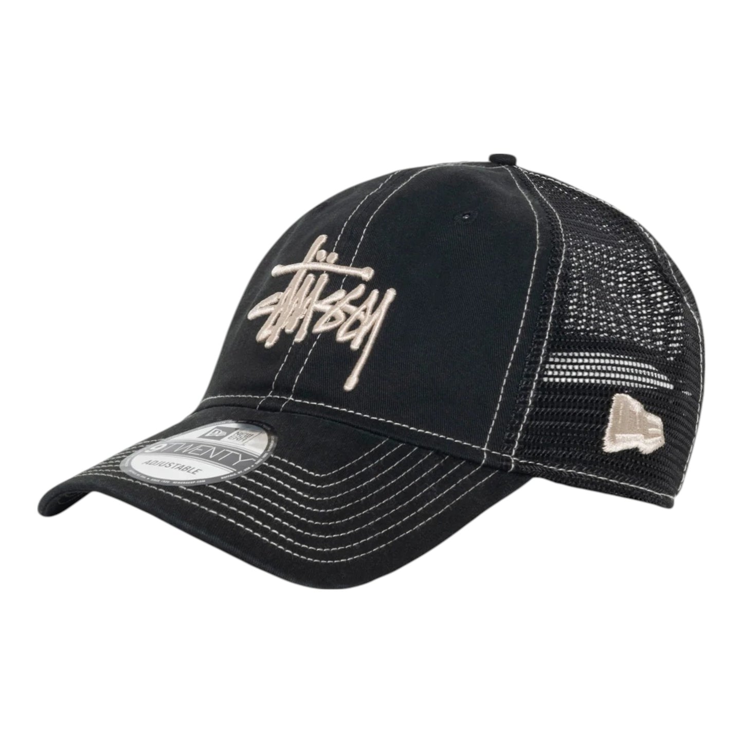 Stussy New Era Washed Basic Trucker 9Twenty Night Black