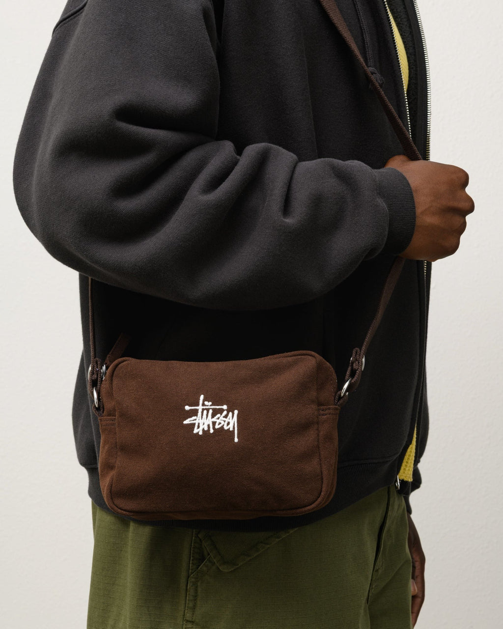 Stüssy Canvas Side Pouch Brown