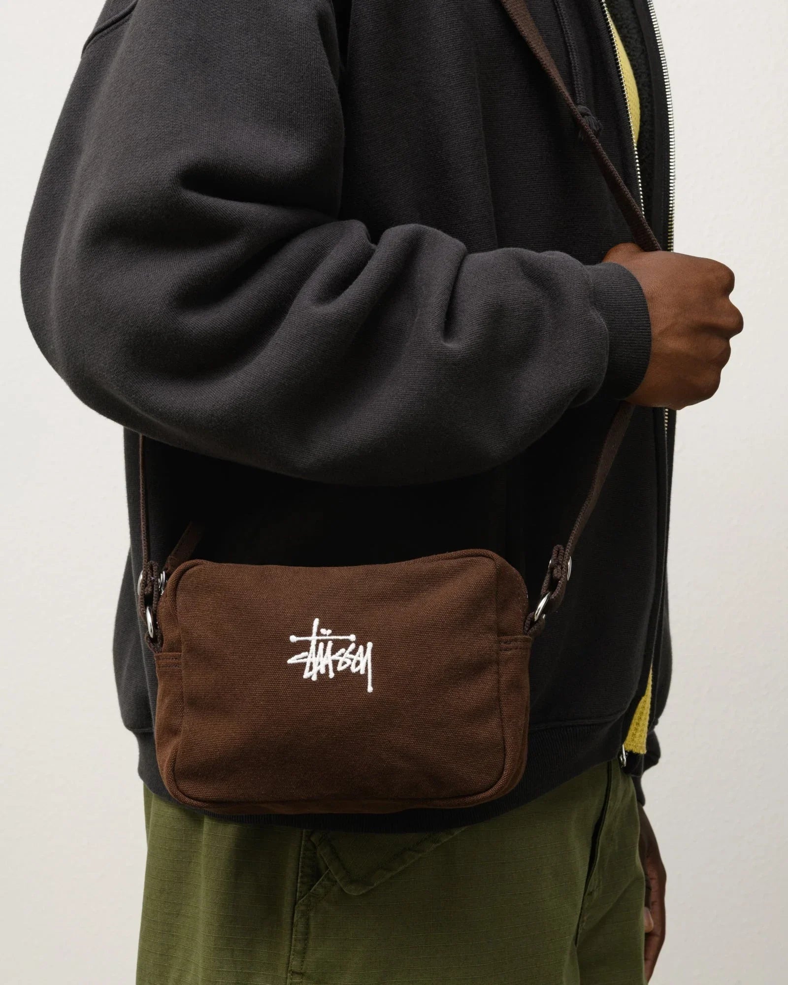 Stüssy Canvas Side Pouch Brown