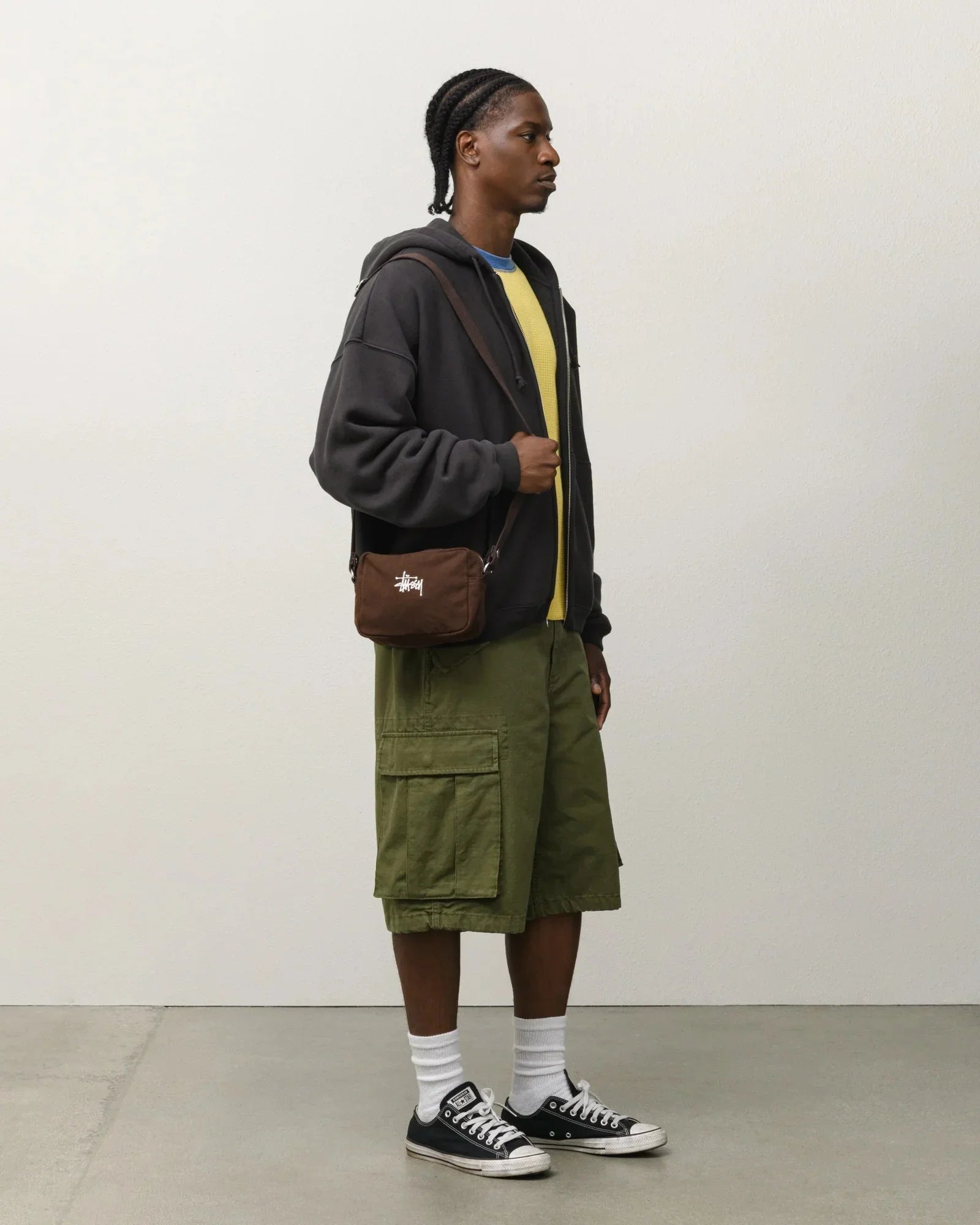 Stüssy Canvas Side Pouch Brown