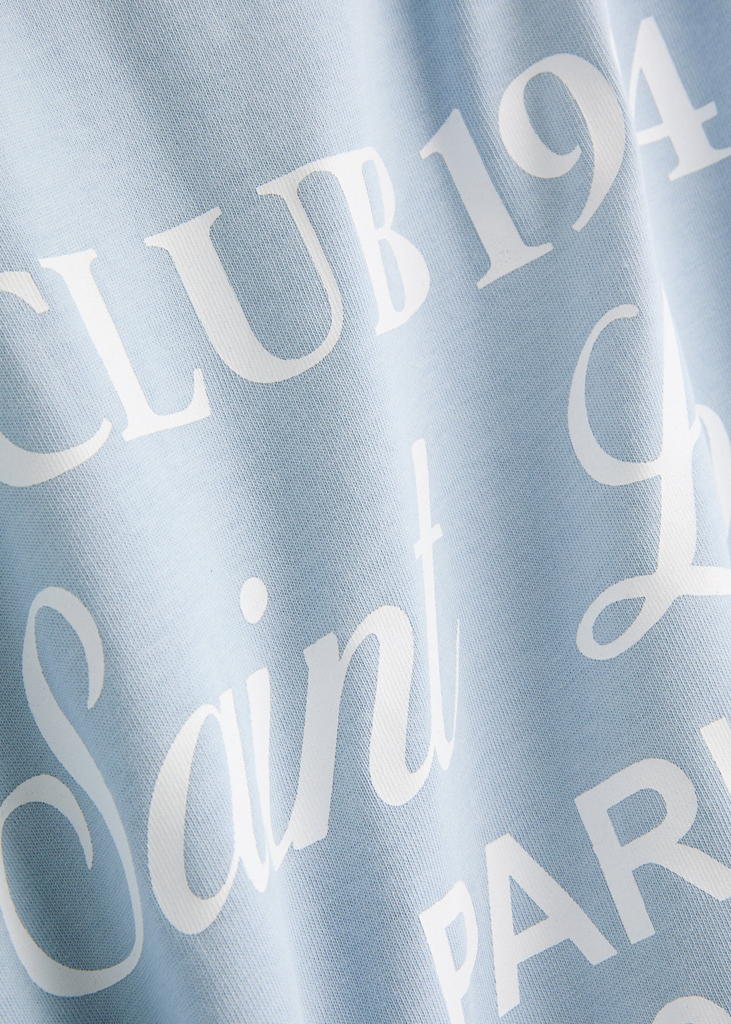 Baby Blue Patron Script Tee
