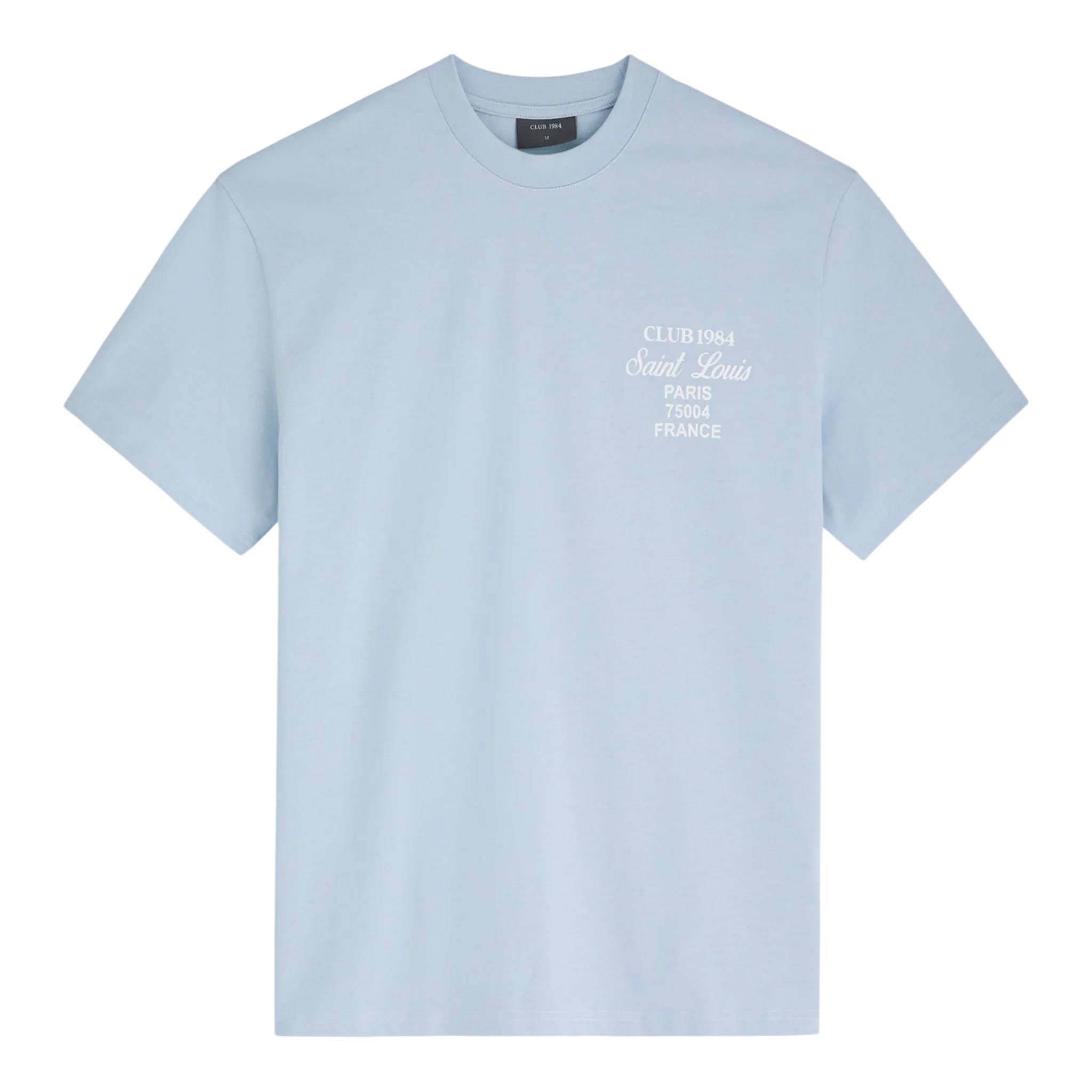 Baby Blue Patron Script Tee