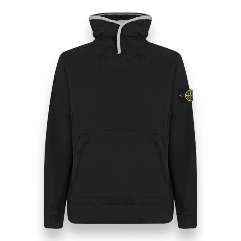 Stone Island Black Contrast Pipping Hoodie