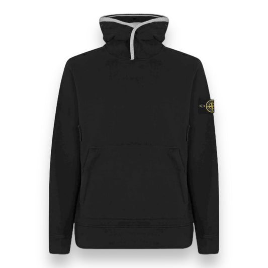 Stone Island Black Contrast Pipping Hoodie