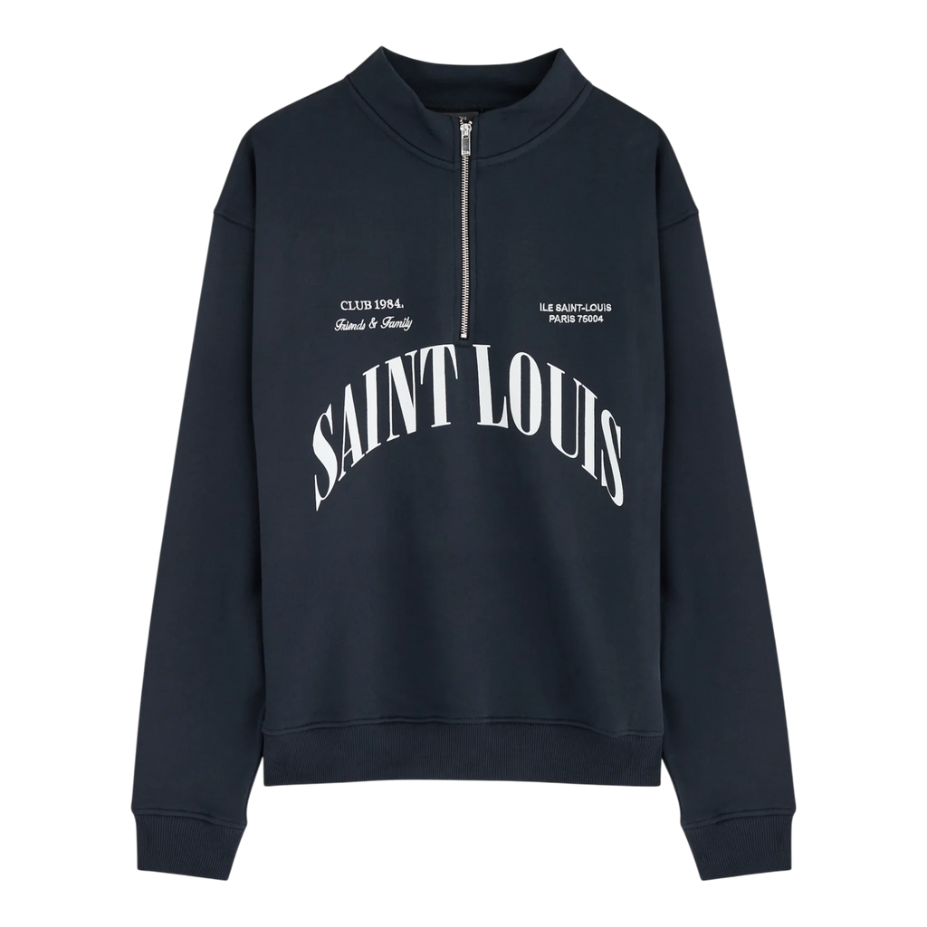 Saint Louis Half-Zip Cotton Crewneck
