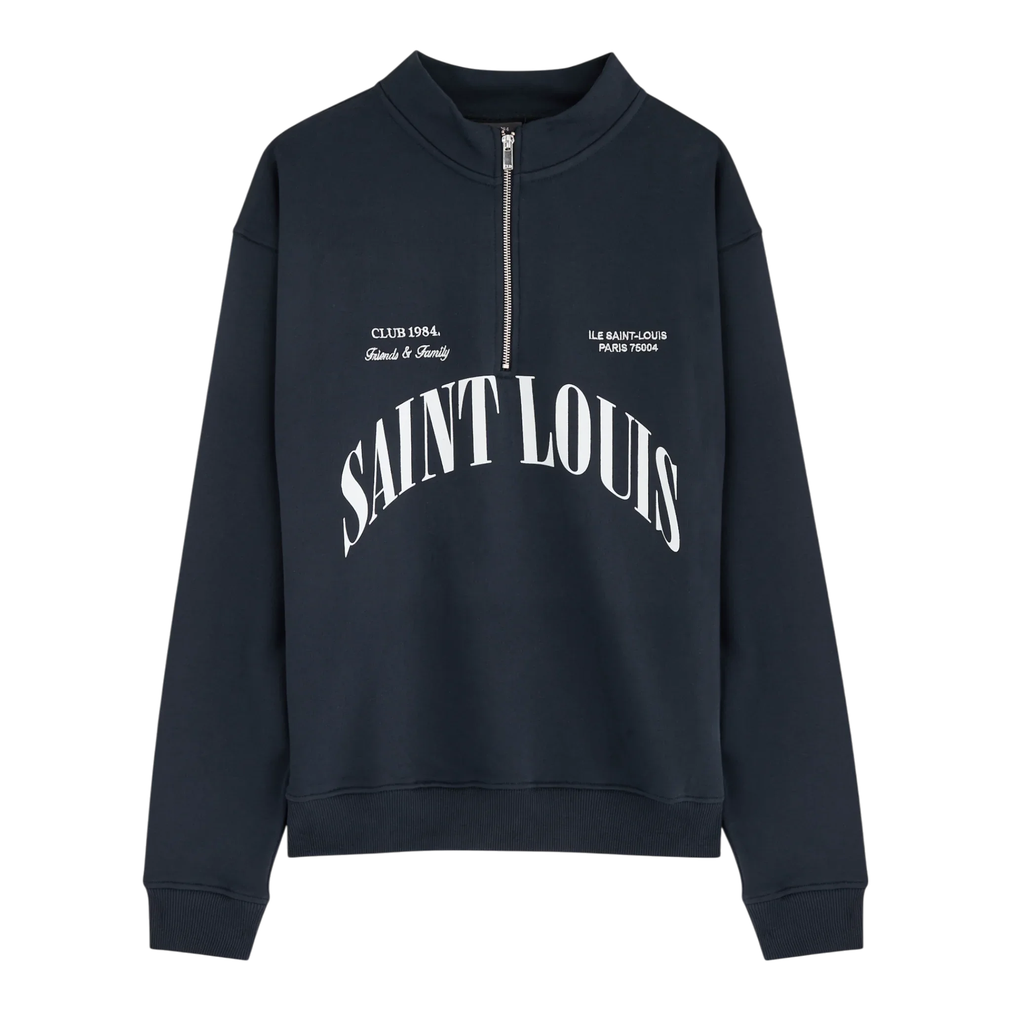 Saint Louis Half-Zip Cotton Crewneck