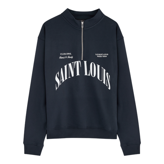 Saint Louis Half-Zip Cotton Crewneck