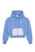 Syna World Blue White Crop Zip-Up