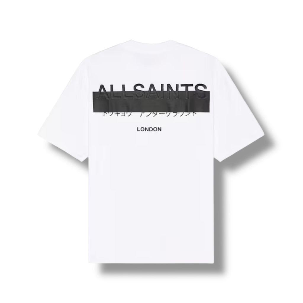 Allsaints Redact Oversized Tshirt White