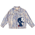 KidSuper Striped Face Denim Jacket