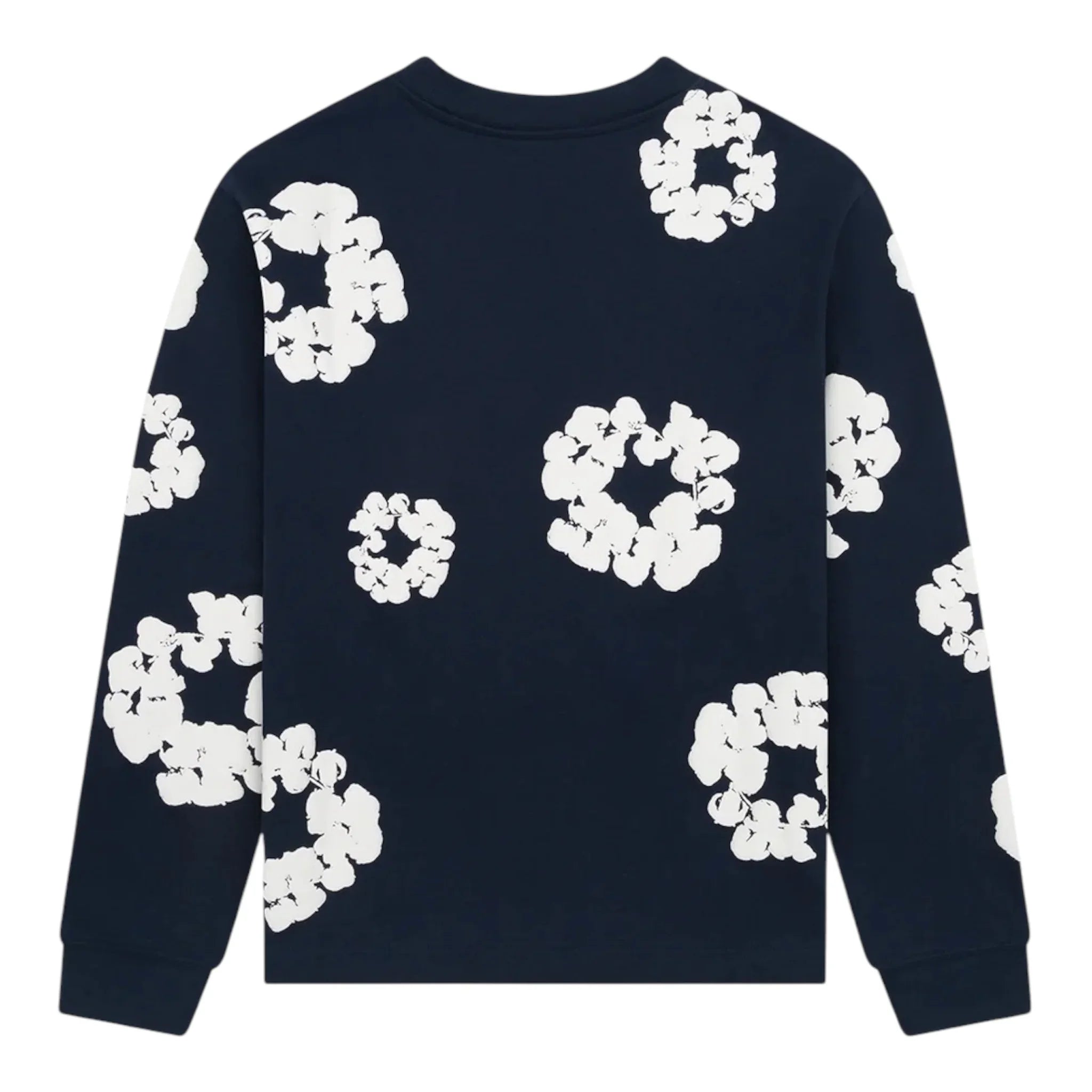 Denim Tears Long Sleeve Cotton Wreath Tee Navy