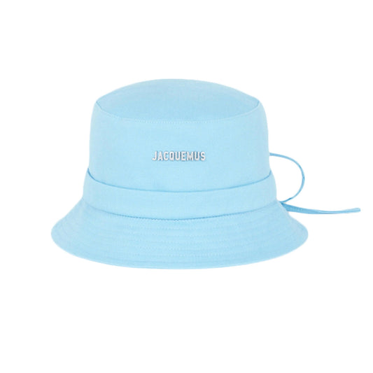 Jacquemus Le Bob Gadjo Bow Knotted Bucket Hat Blue