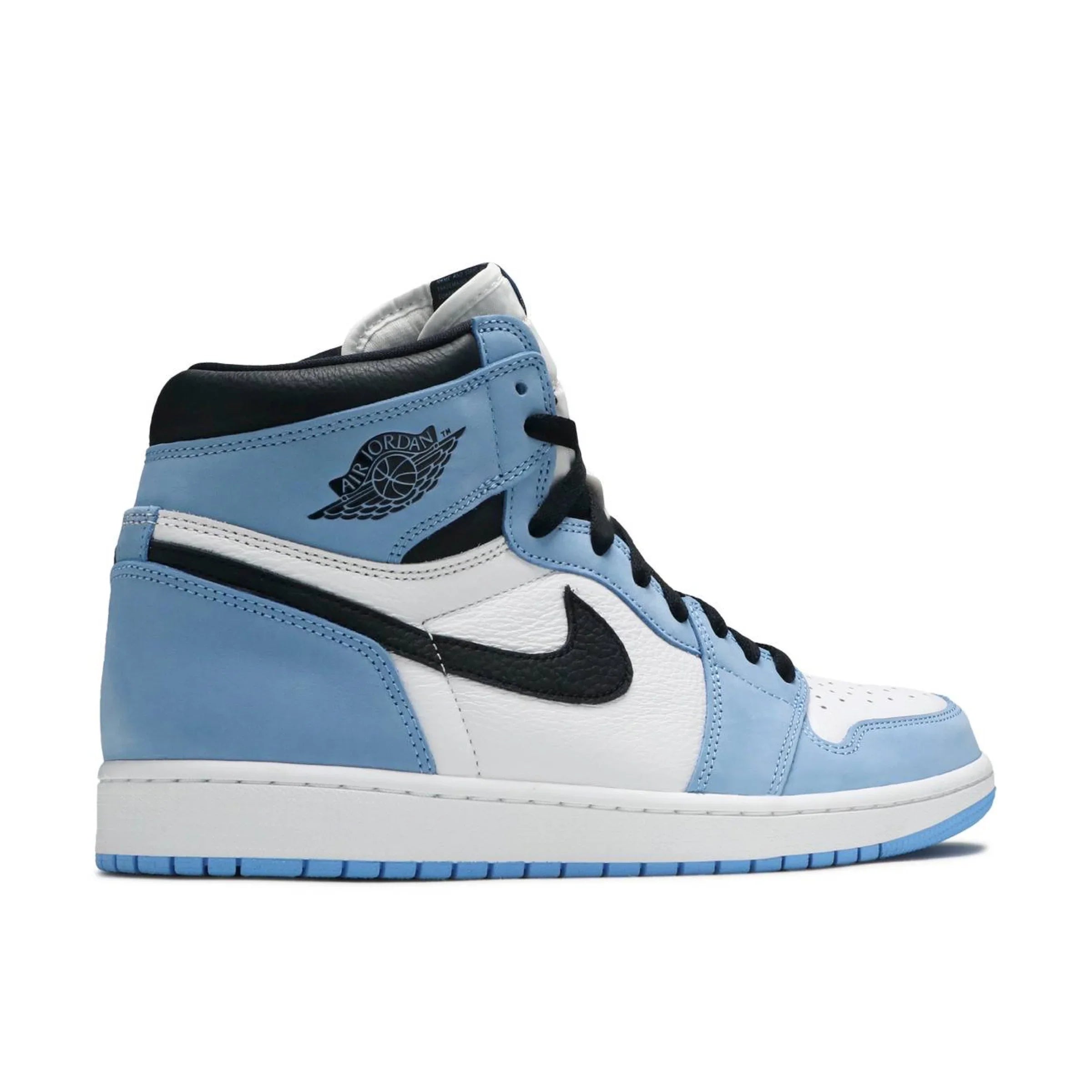 Nike Air Jordan 1 High OG UNC Midnight Navy beyaz ve mavi deri sneaker ayakkabı