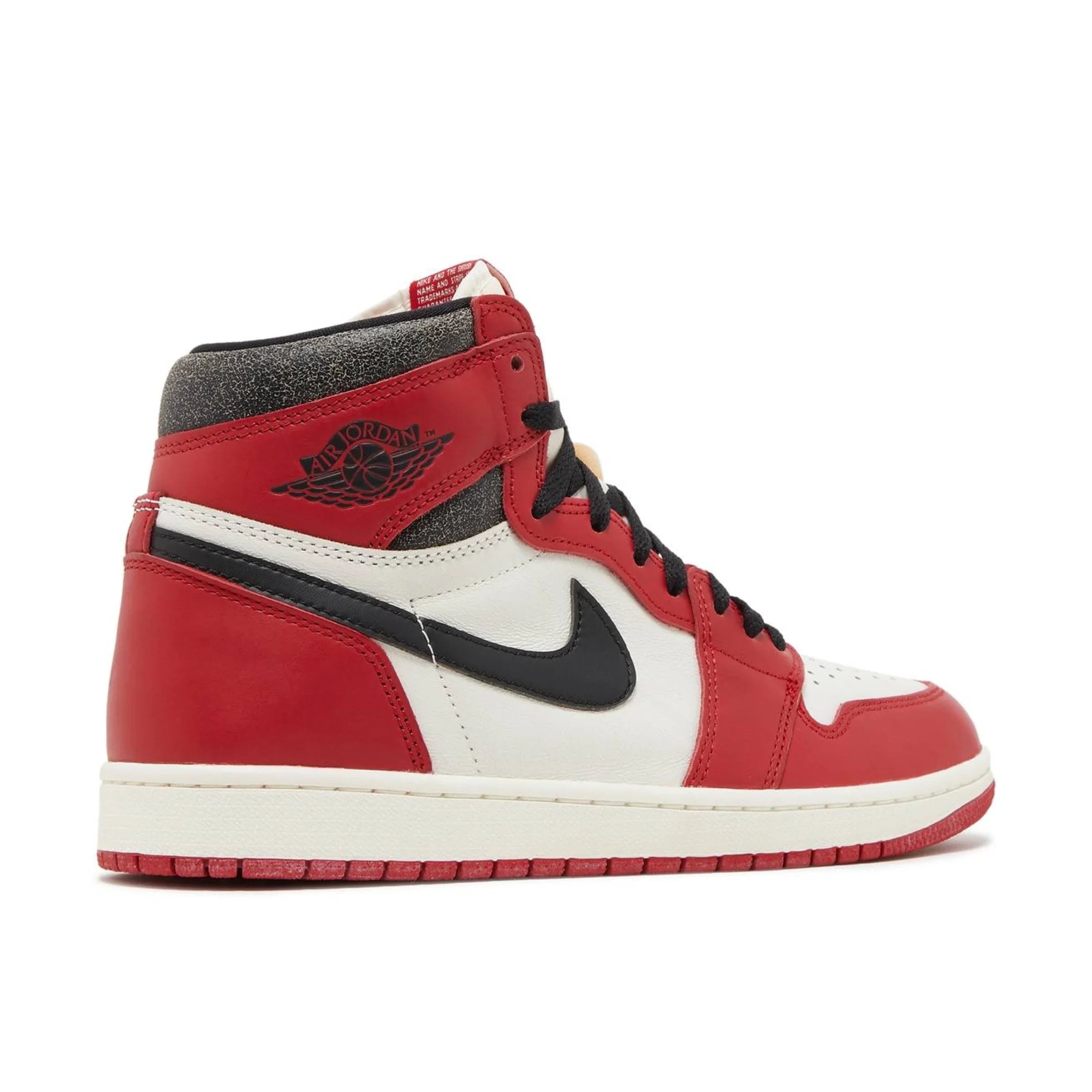 Nike Air Jordan 1 Retro yüksek kesim kırmızı beyaz siyah sneaker ayakkabı