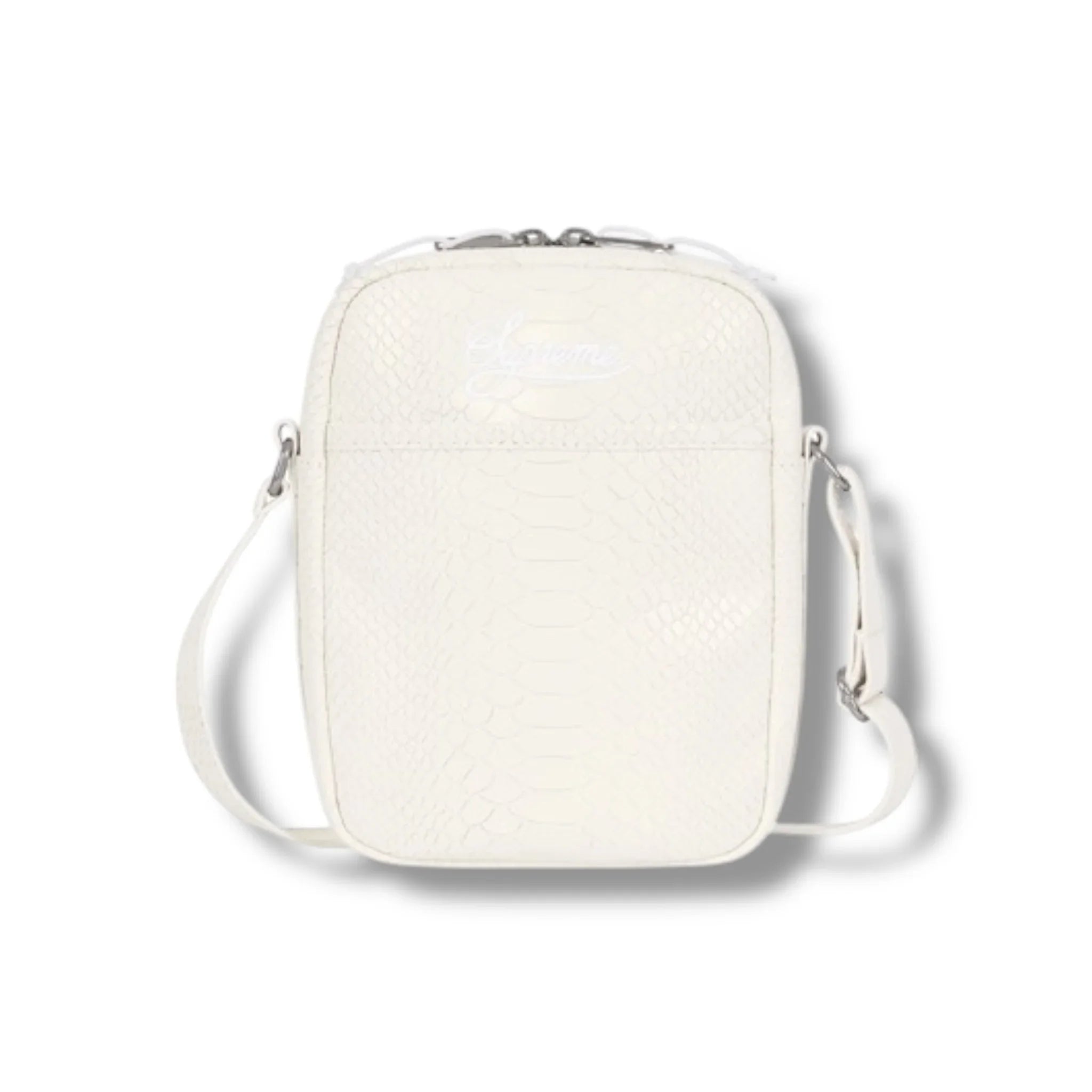 Supreme x Nike Snake Leather Shoulder Bag White