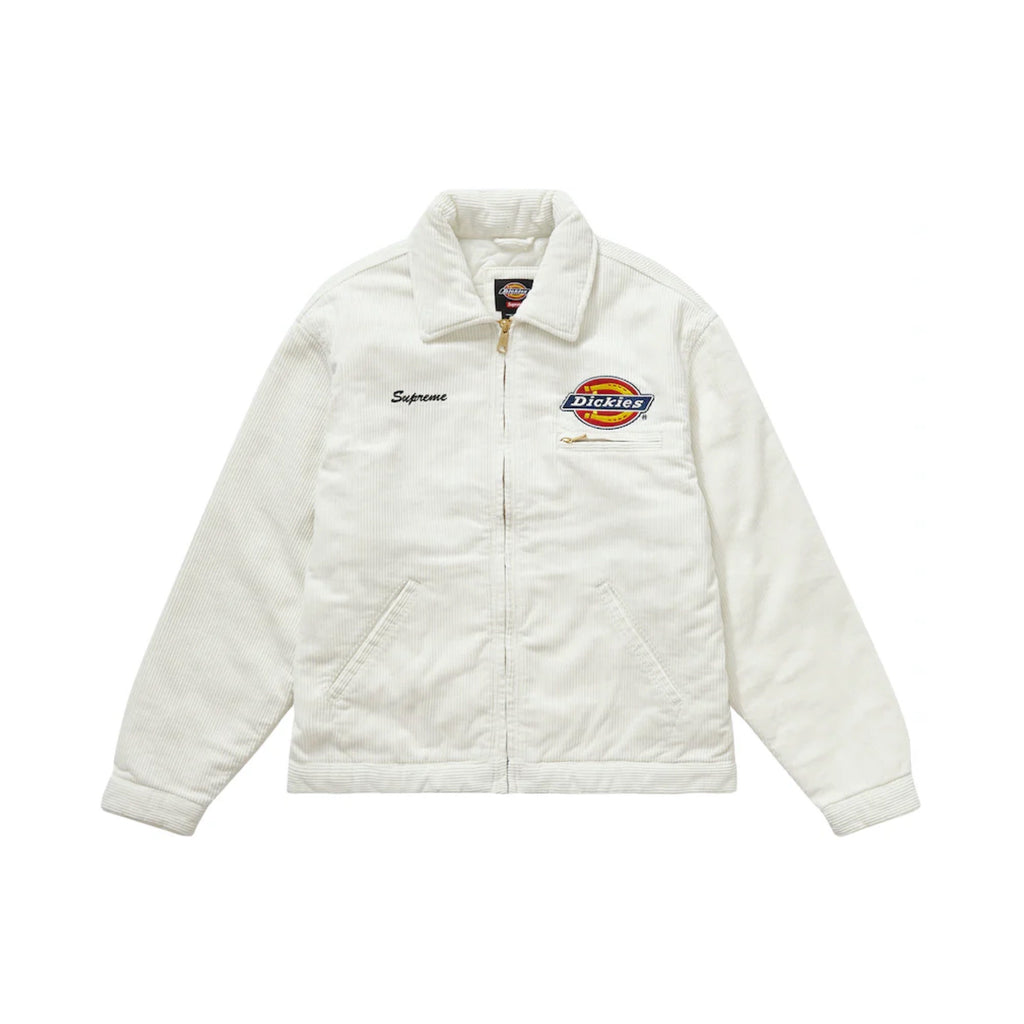 Supreme Dickies Corduroy Work Jacket White
