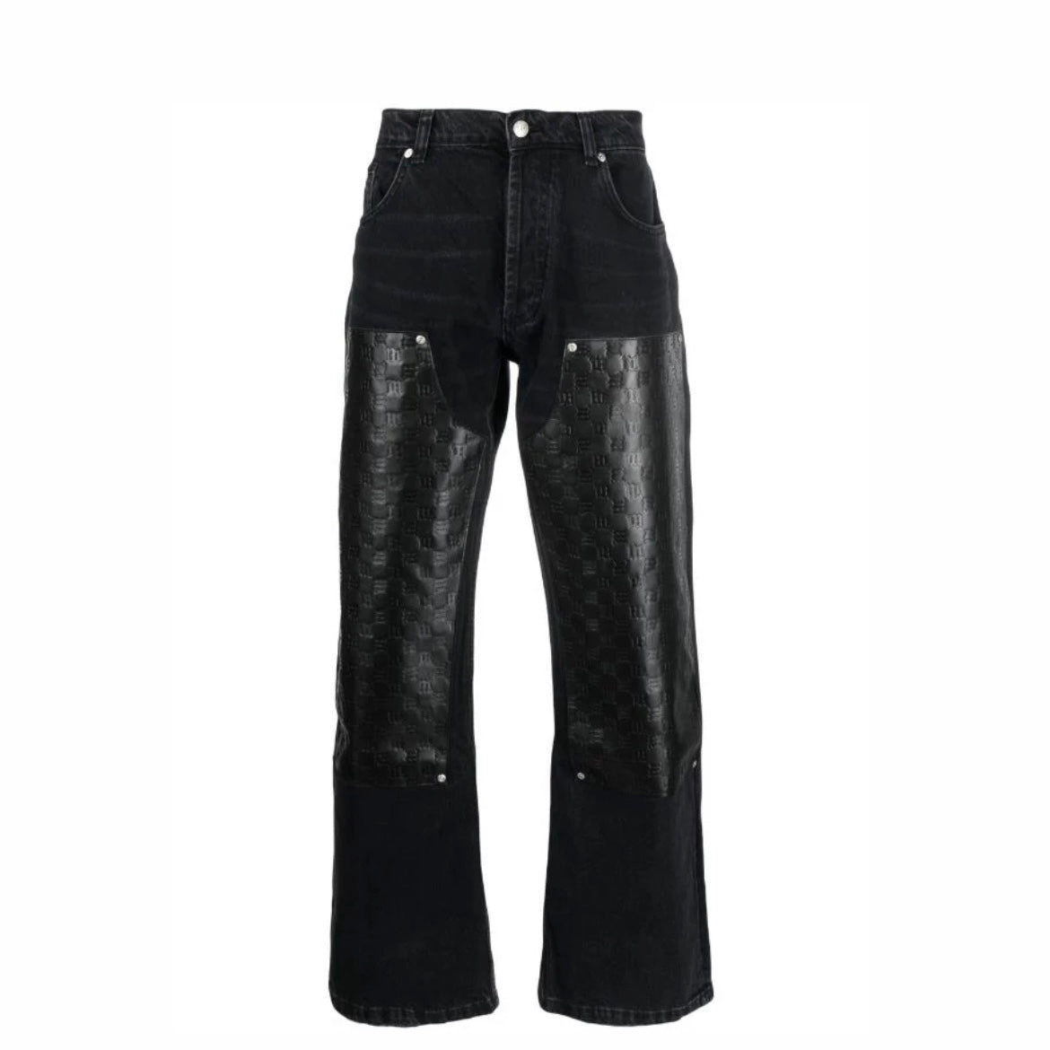 MSBHV Leather Monogram Pant