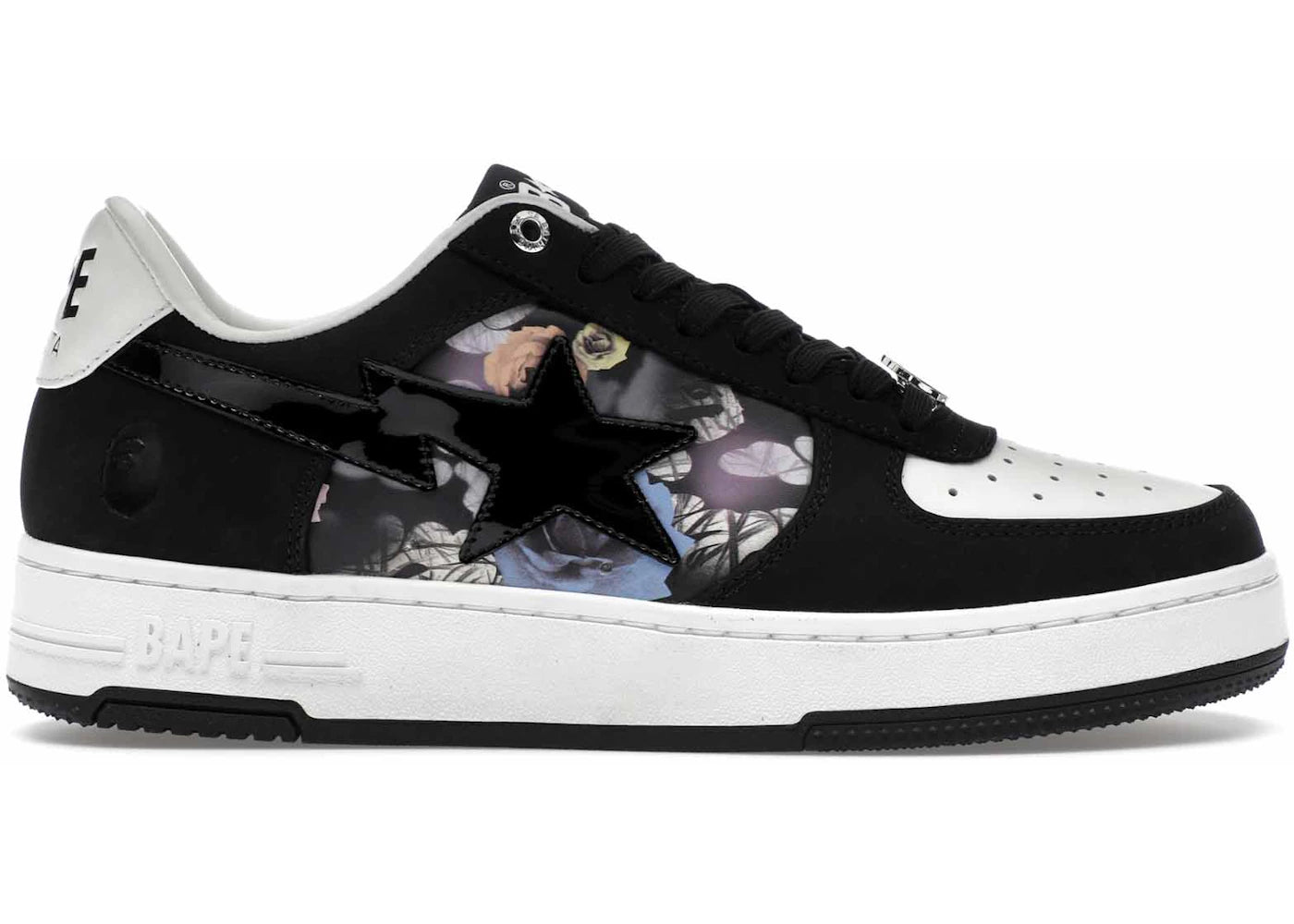 A Bathing Ape Bape Sta #2 Black Multi Roses