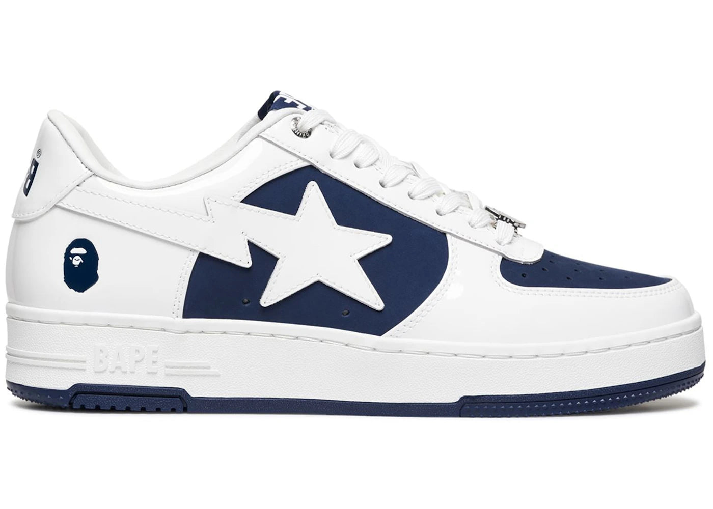 A Bathing Ape Bape Sta Low #6 White Navy