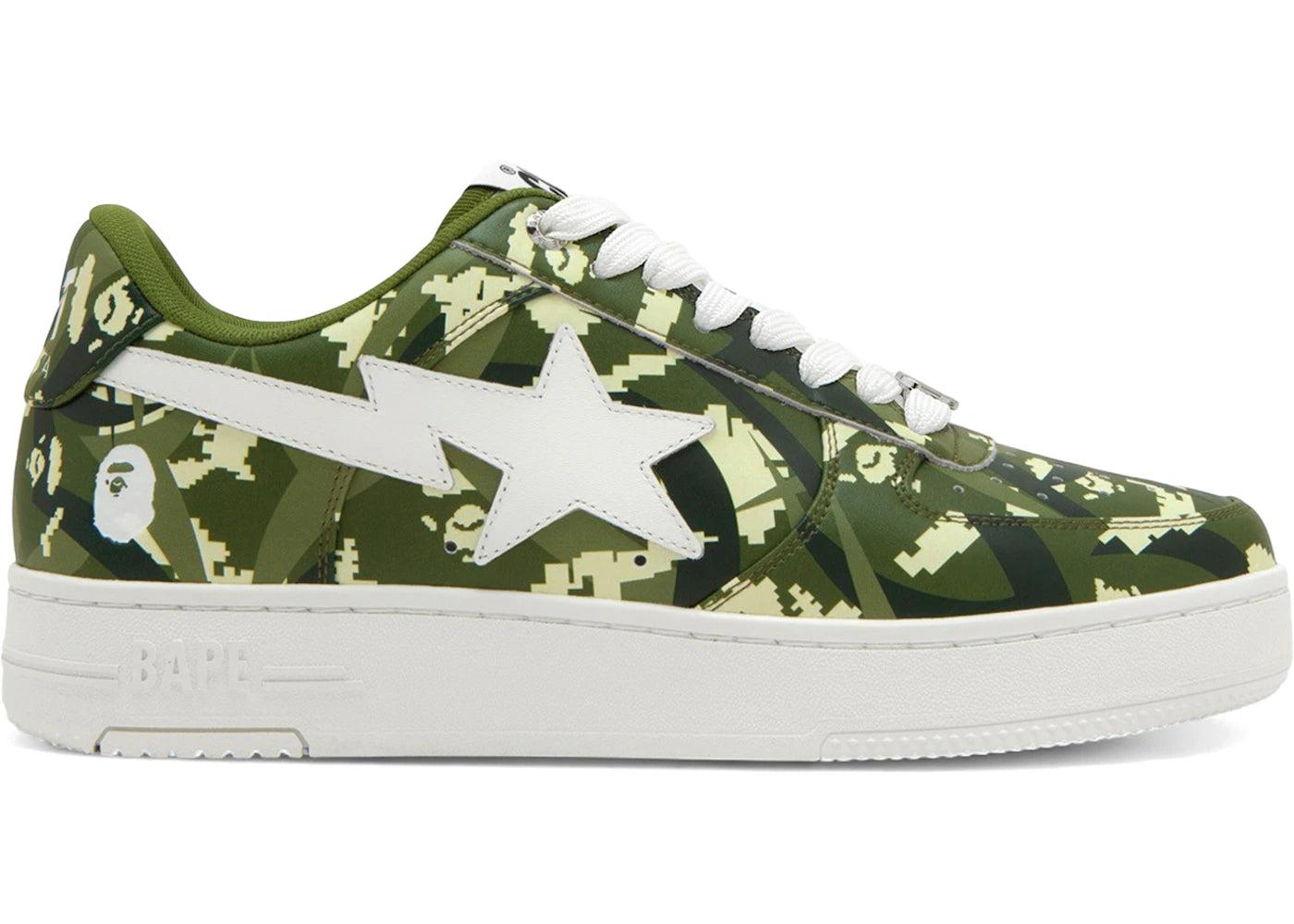 A Bathing Ape Bape Sta Low CLOT Green Digital Camo