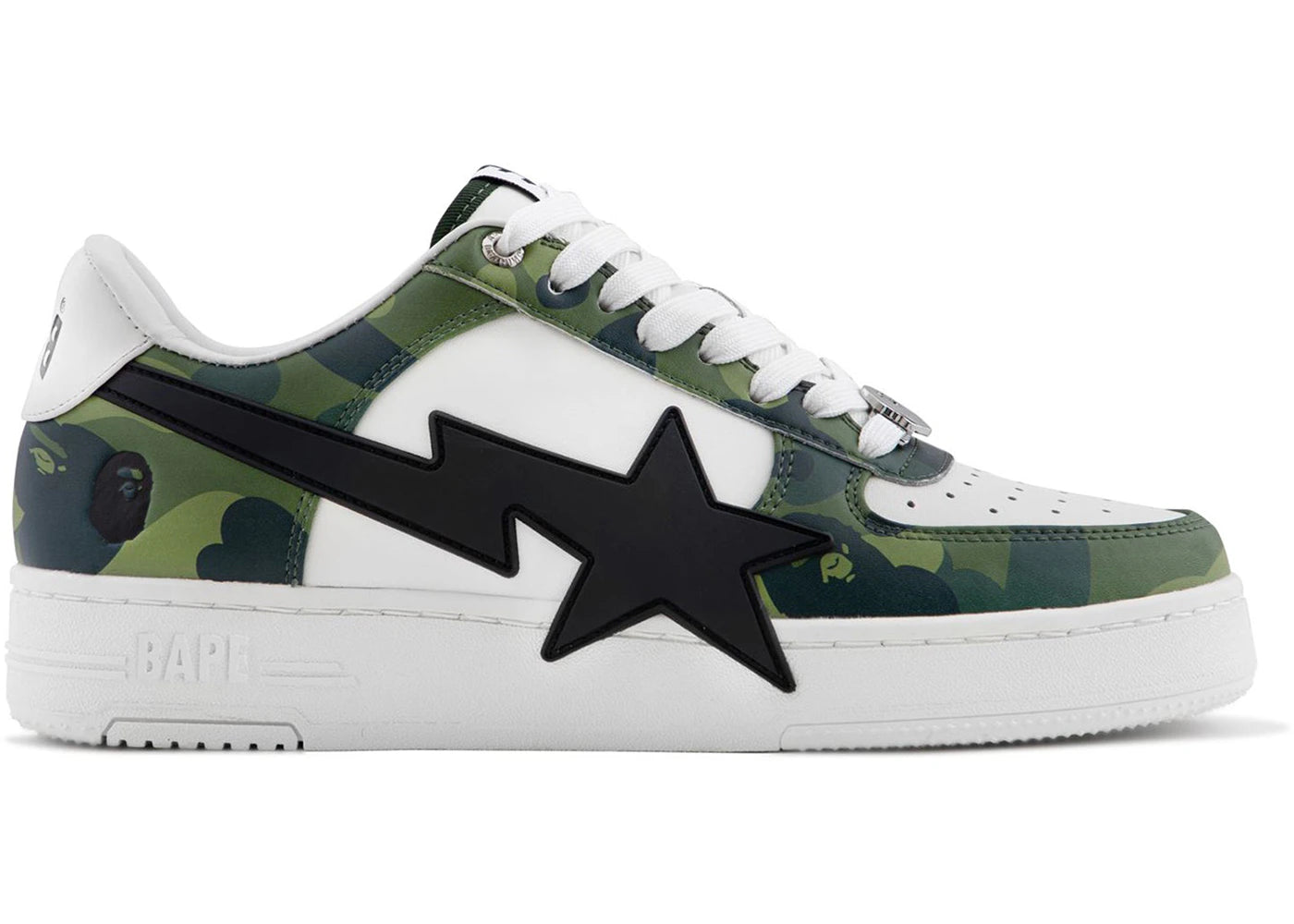 A Bathing Ape Bape Sta Low OS #1 Color Camo Green White