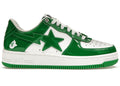 A Bathing Ape Bape Sta Patent Leather Green White
