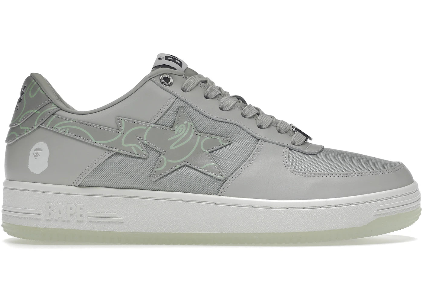 A Bathing Ape Bape Sta Text Code Camo Grey
