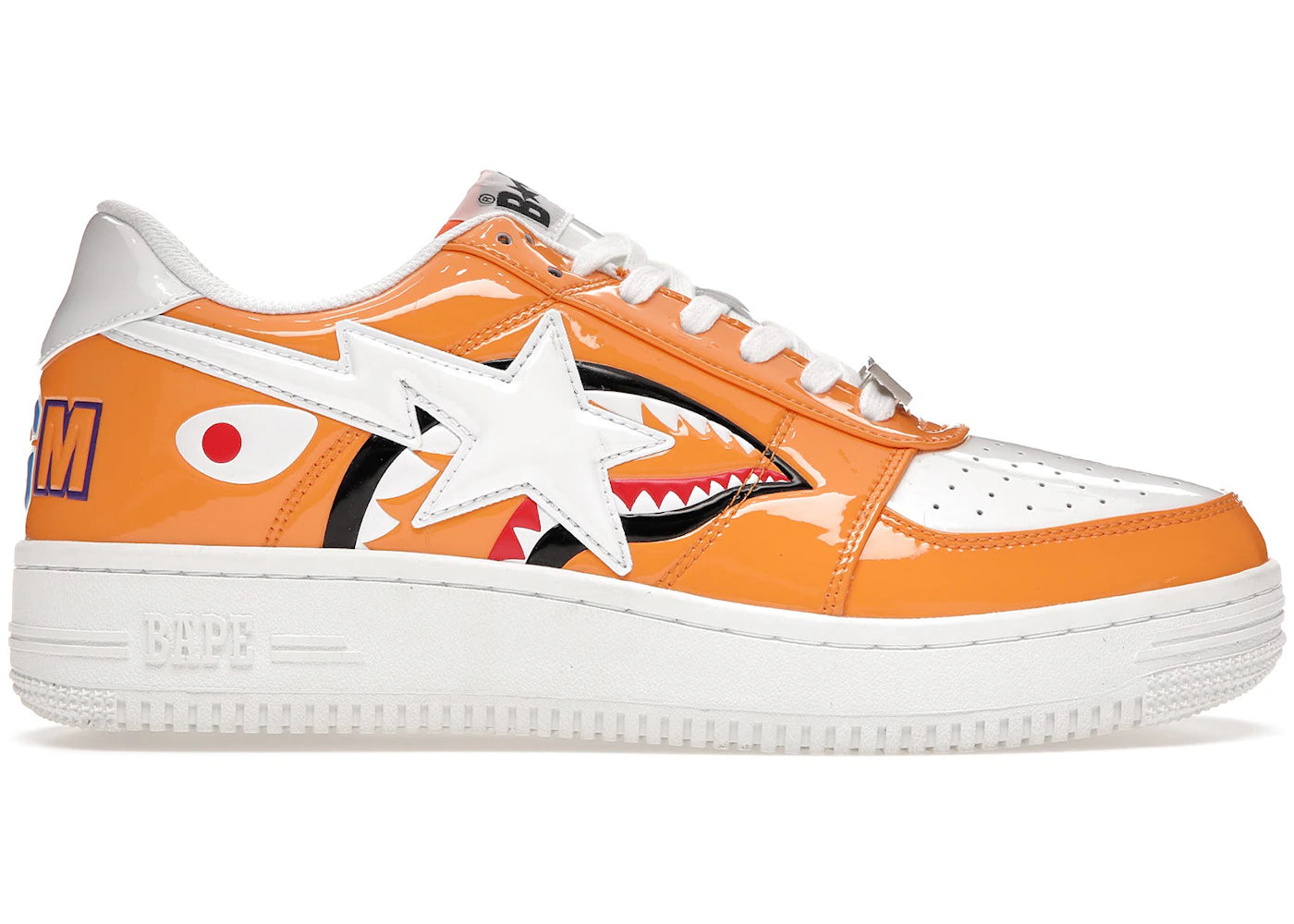 A Bathing Ape Bape Sta Low Color Block Shark Orange