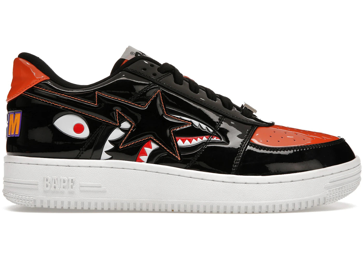 A Bathing Ape Bape Sta Low Mad Shark Black Orange