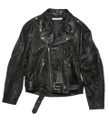 Acne Studios Crinkled Leather Biker Jacket
