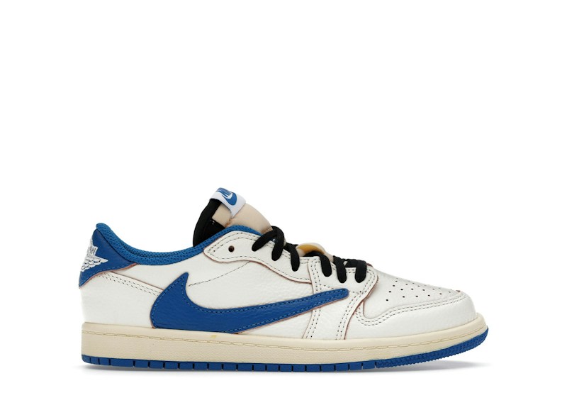 Jordan 1 Retro Low OG SP Fragment x Travis Scott Sail Military Blue (PS)