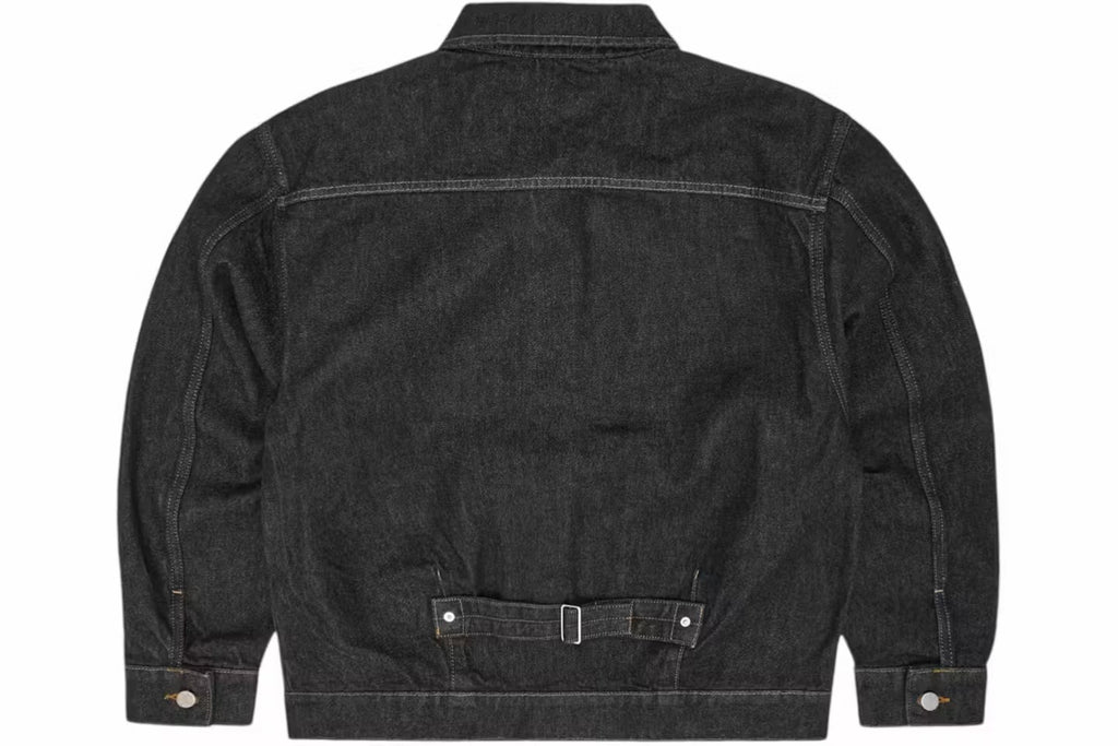Corteiz Dual Stripe Denim Jacket Washed Black