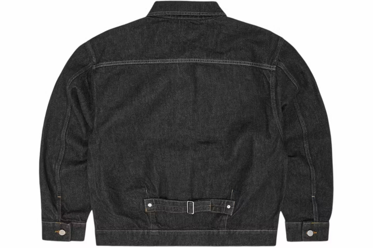 Corteiz Dual Stripe Denim Jacket Washed Black