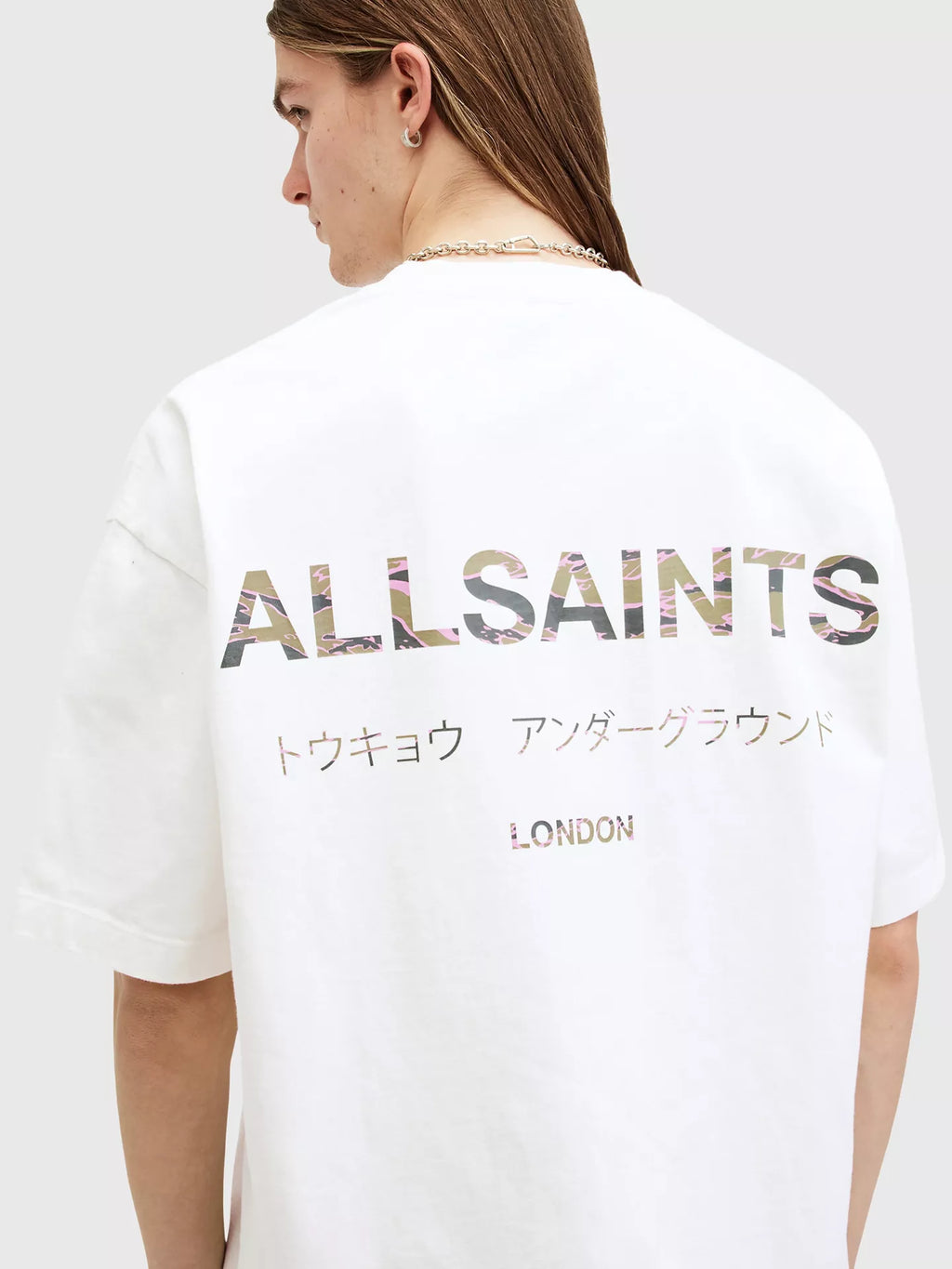 Allsaints Underground Camo Camo Tshirt White