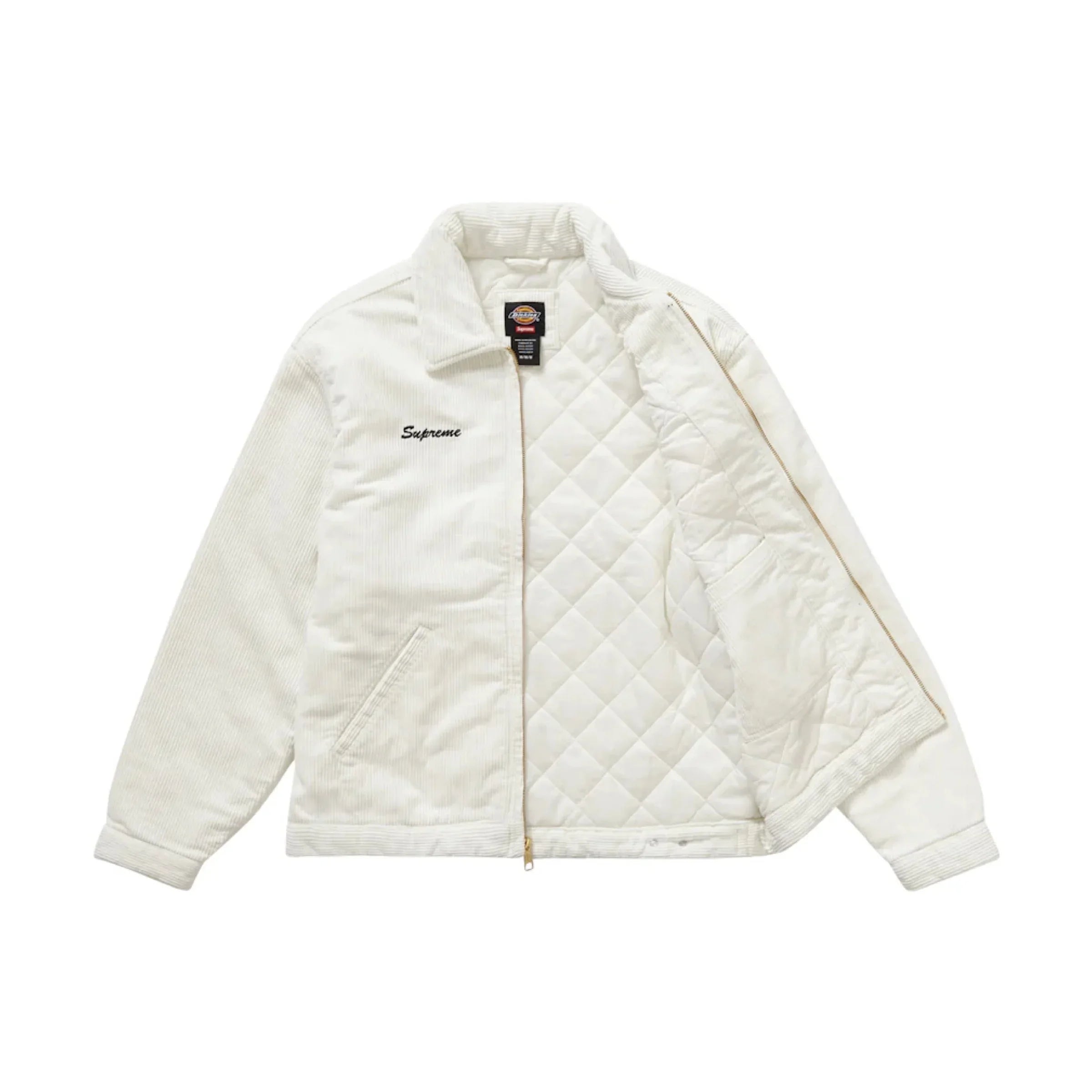 Supreme Dickies Corduroy Work Jacket White