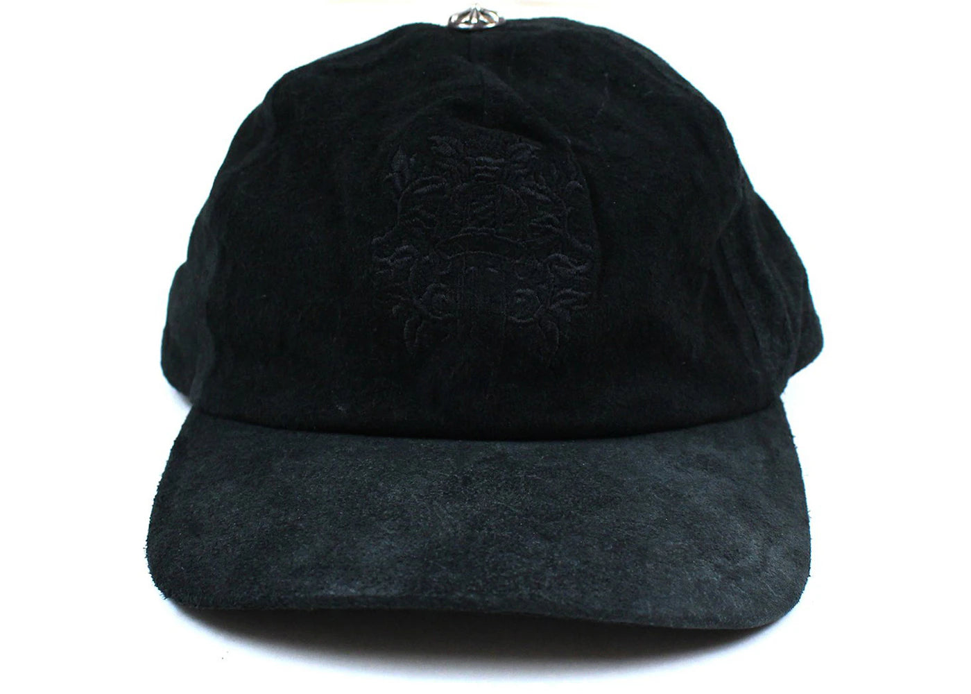 Chrome Hearts 5 Panel Suede Baseball Cap Black