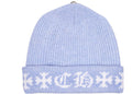Chrome Hearts Big Daddy Cashmere Beanie Light Blue/White