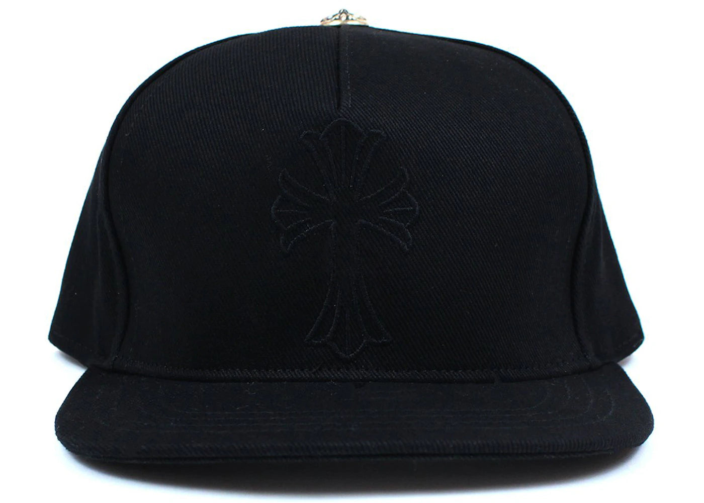 Chrome Hearts Cross Waxed Denim Baseball Cap Black