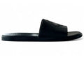 Chrome Hearts Leather Slides Black