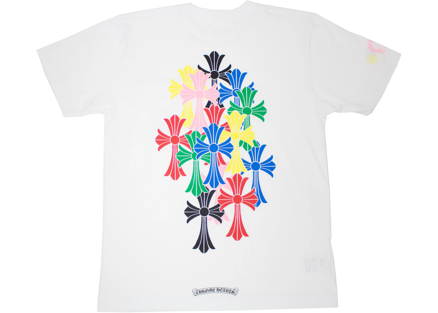 Chrome Hearts Multi Color Cross Cemetery T-shirt White